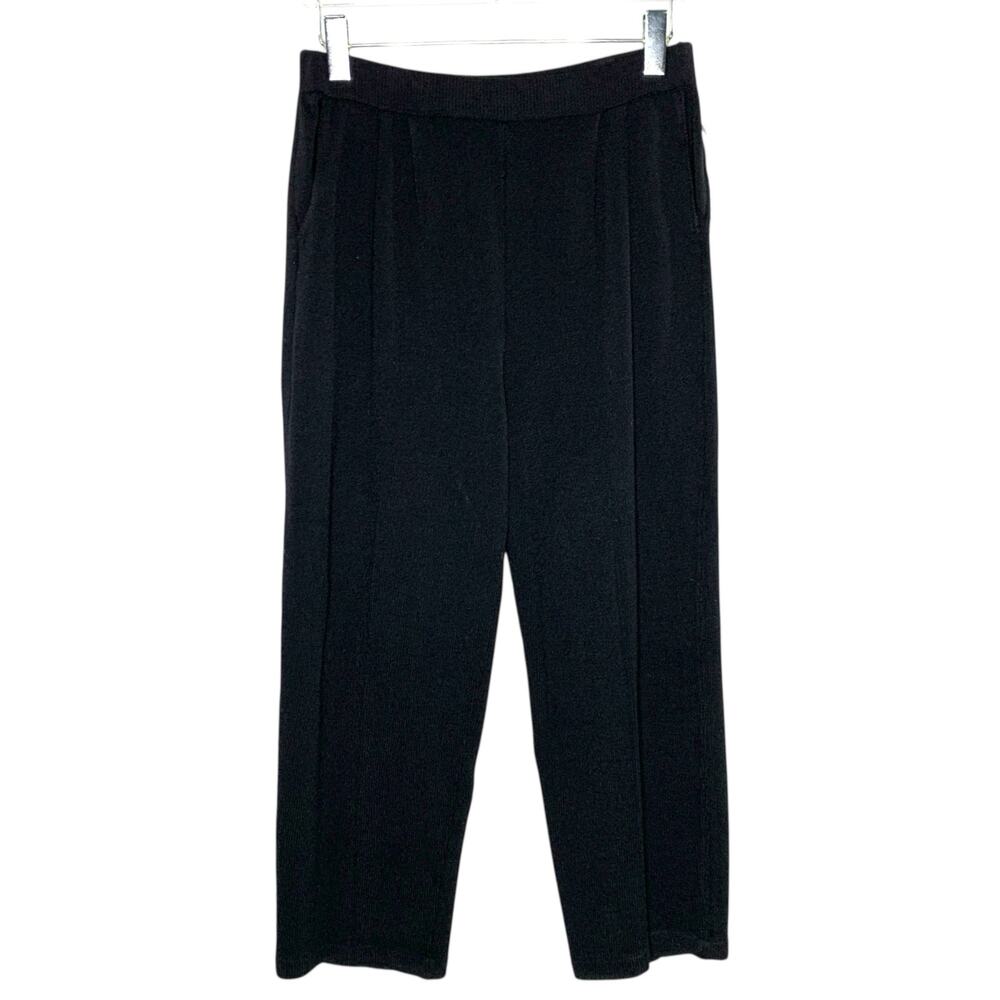 St. John 10 Womens Black Santana Knit Pull On Pants Old Money *flaw